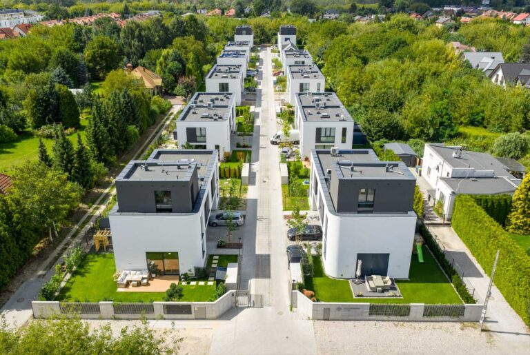 Zdjęcie z drona osiedla